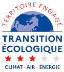 Label : "Territoire engagé Transition Ecologique, Climat, Air, énergie, trois étoiles"