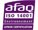 Label : "AFAQ, ISO 14001, Environnement, AFNOR Certification"