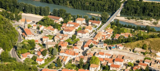 Vue aérienne de Chateauneuf-sur-Isère